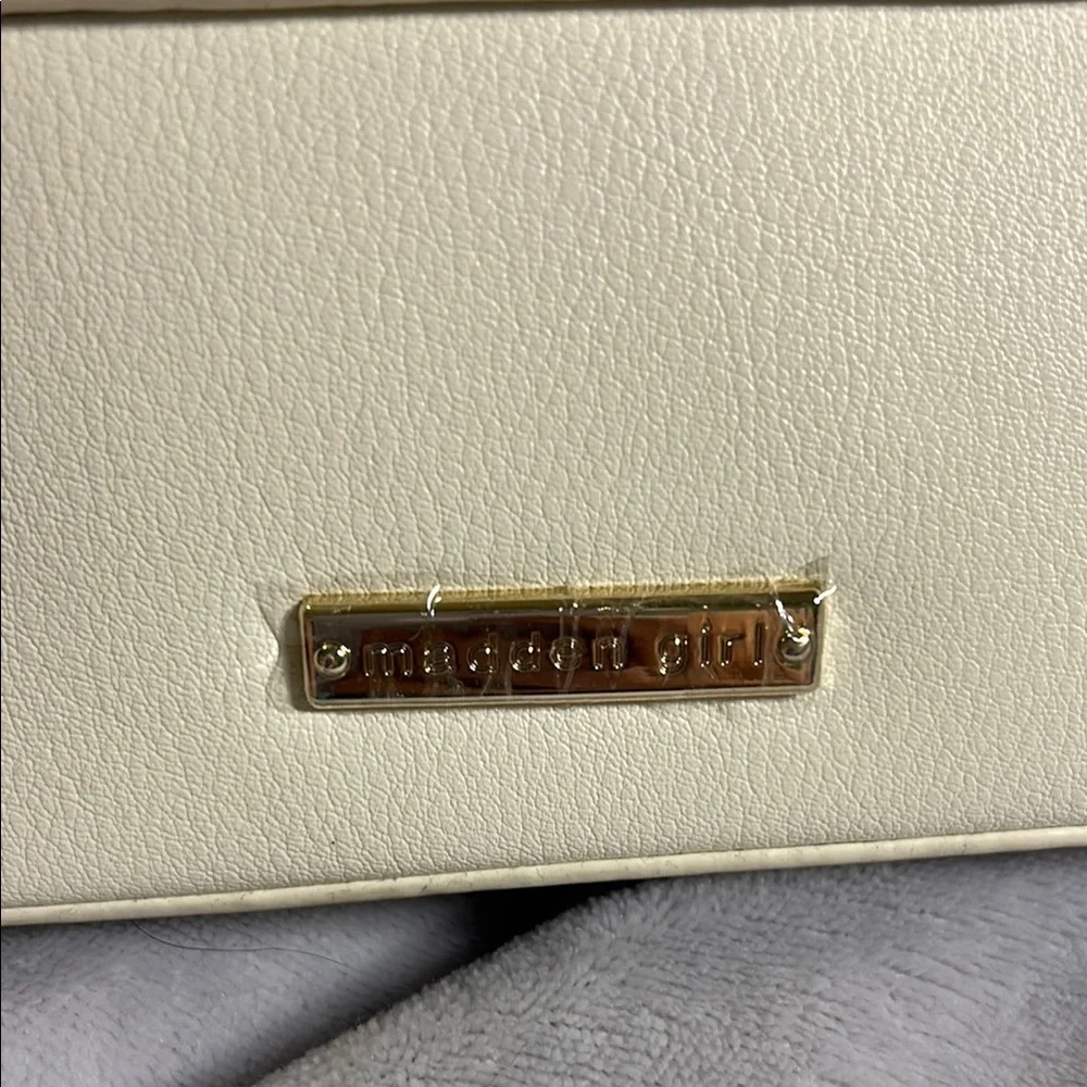 Madden Girl Cream Shoulder Bag